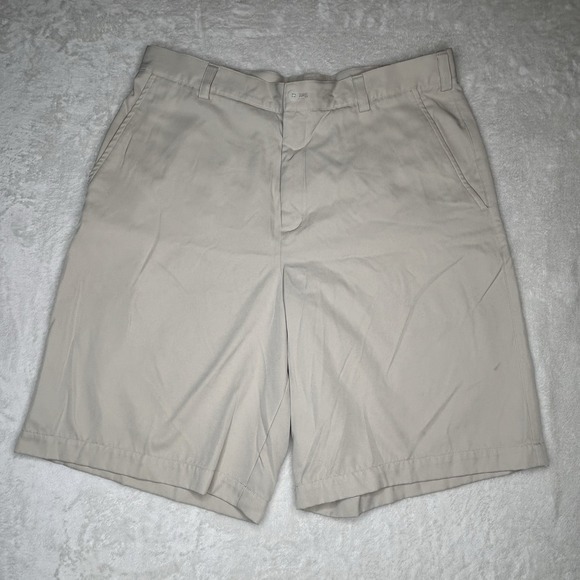Nike Other - Nike Golf NikeFit Dry Tan Mens 34 Gripper‎ Waist Band Flat Front Shorts Chino